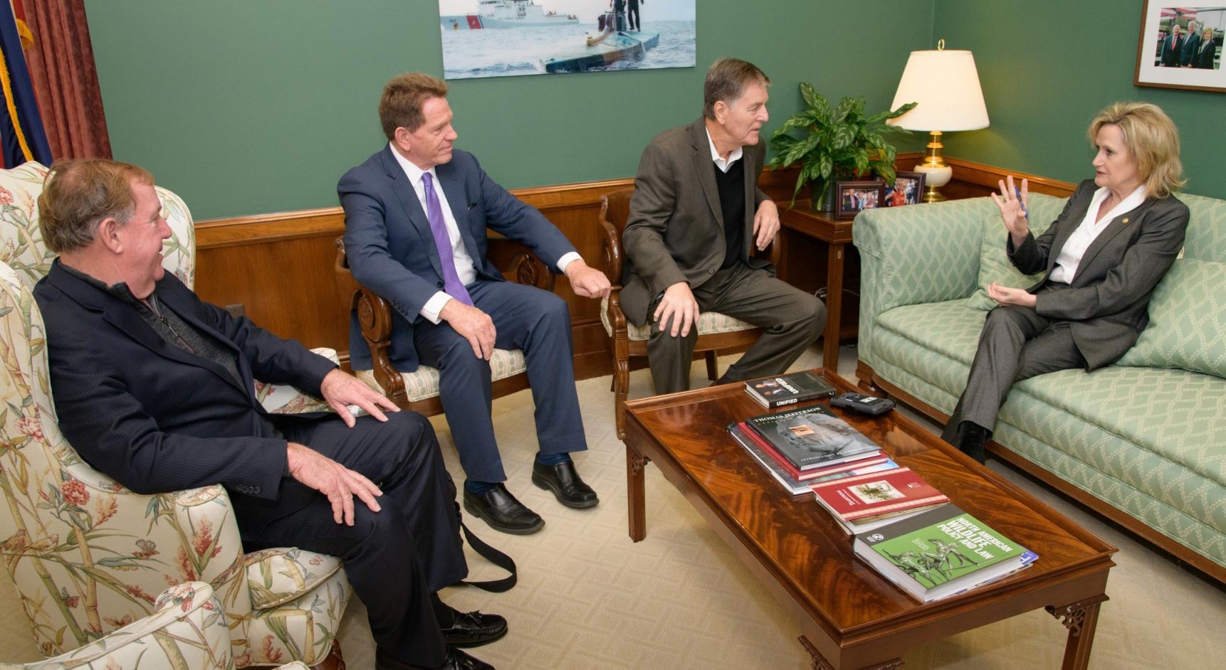 Senator Hyde-Smith visits with Biloxi Mayor Fofo Gillich and city officials
