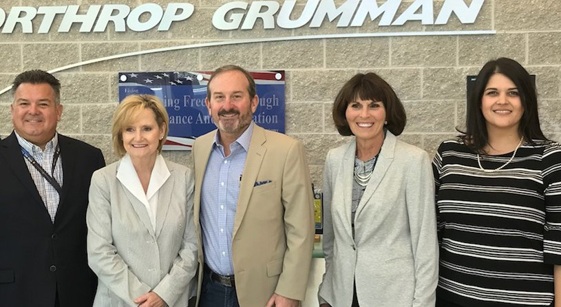 Senator Hyde-Smith receives a briefing at the Northrop Grumman facility in Pascagoula. (April 30, 2018)