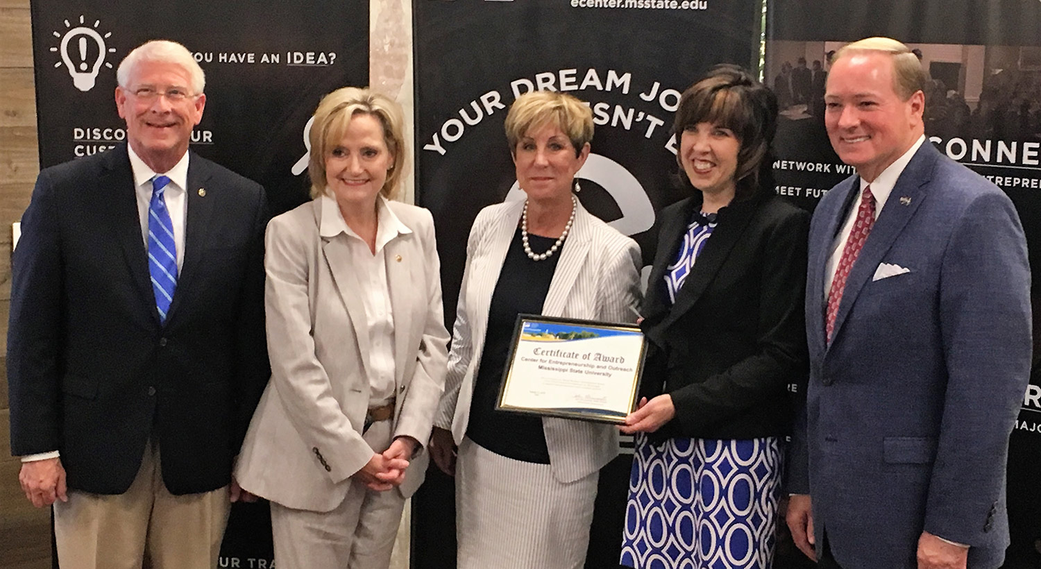 Senator Hyde-Smith joins USDA Asst. Sec. for Rural Development Anne Hazlett at MSU to deliver a grant award