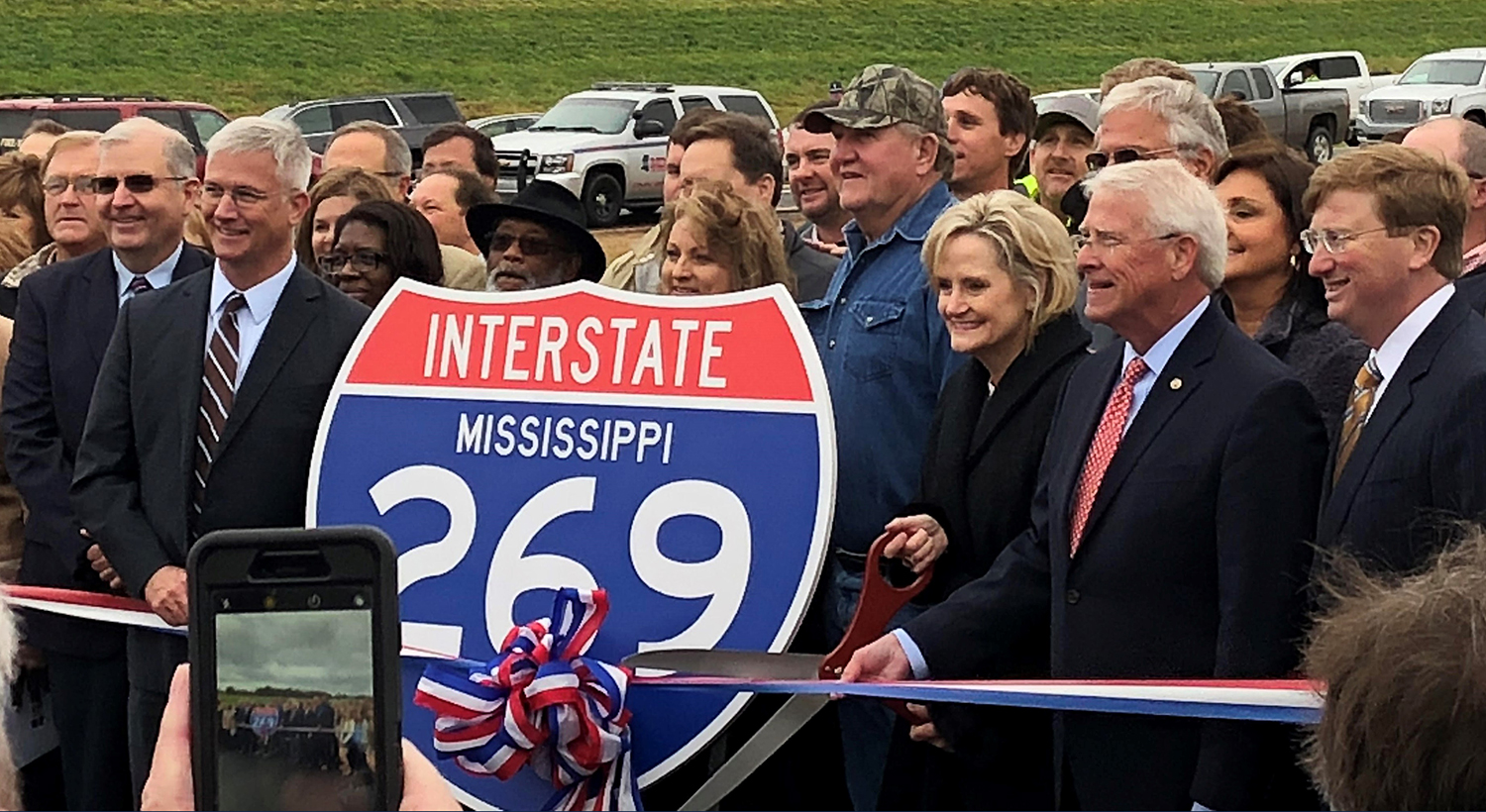 Senator Hyde-Smith participates in a ribbon-cutting ceremony to open the last segment of I-269