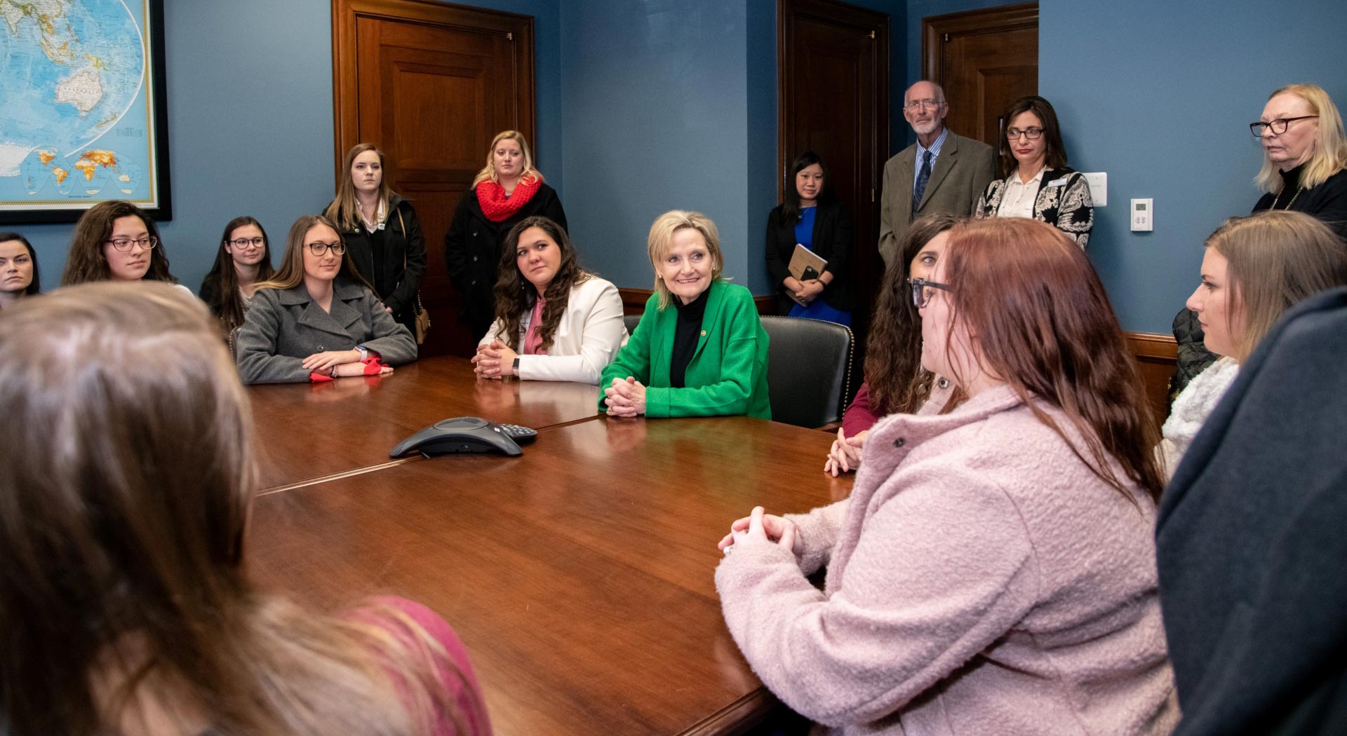 Senator Hyde-Smith visits with students enrolled in the Excellence in Teaching Program