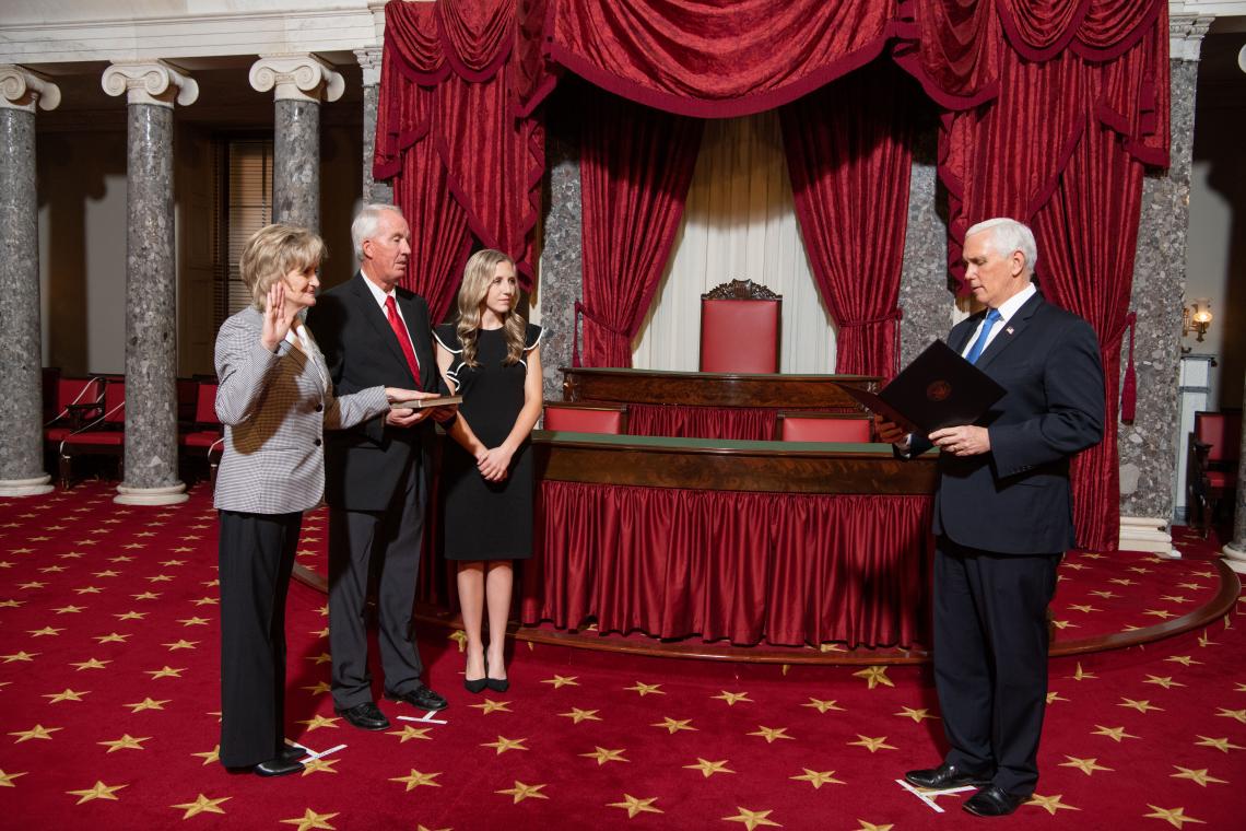 Senator Hyde-Smith is sworn into the U.S .Senate to represent Mississippi. (Jan. 3, 2021)