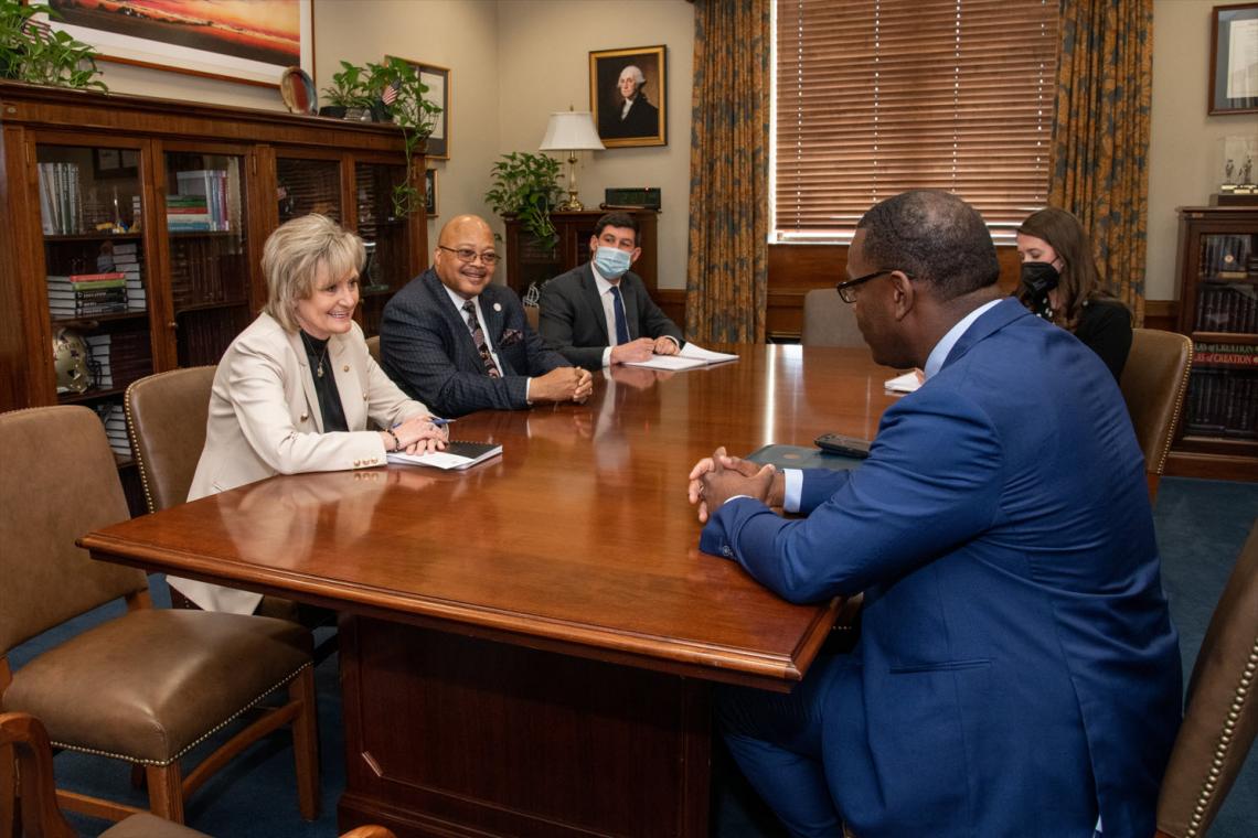 Senator Hyde-Smith meets with Jackson State University President Thomas Hudson in Washington D.C. (May 12, 2021)
