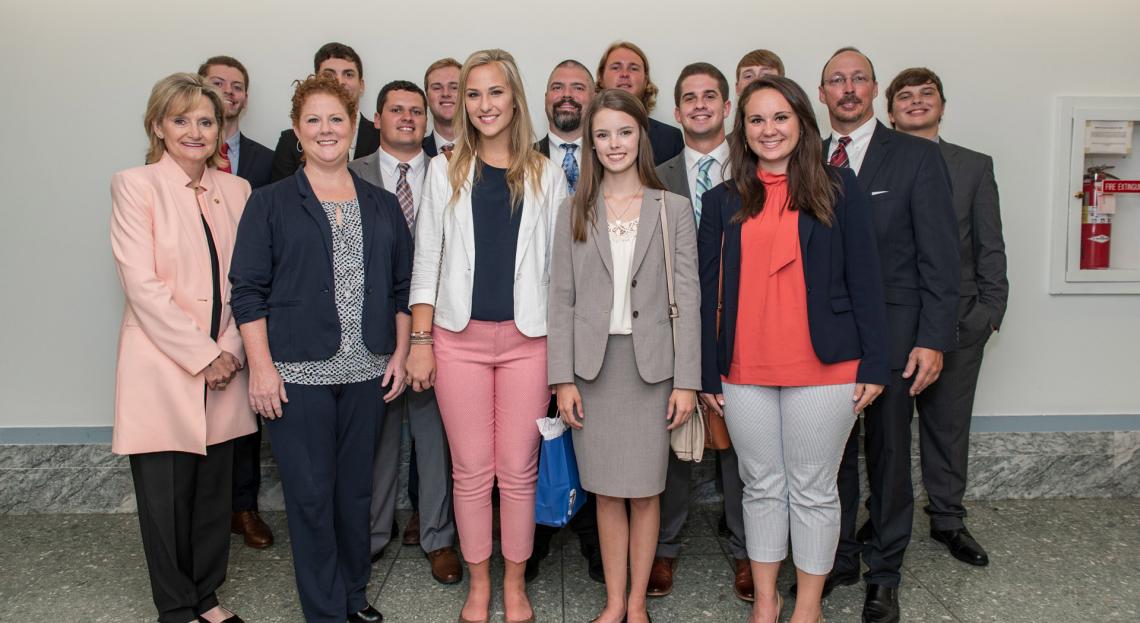 Senator Hyde-Smith greets Copiah-Lincoln Community College students visiting the nation’s capital