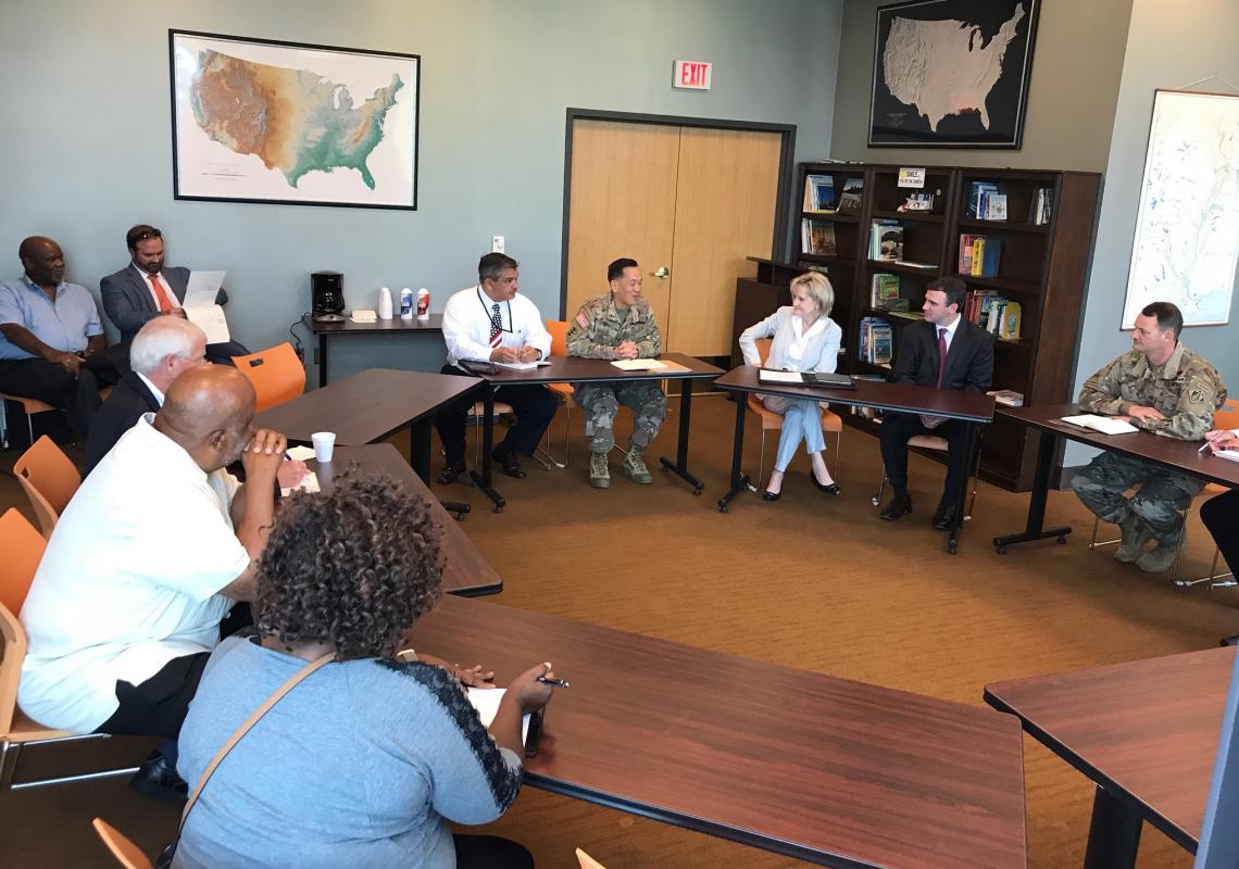 Senator Hyde-Smith meets with U.S. Army Corps of Engineers officials in Vicksburg to discuss the Yazoo Backwater Area Pump Project. (Aug. 26, 2019)
