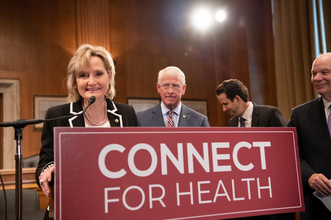 Senator Hyde-Smith participates in a news conference on the CONNECT for Health Act. (Oct. 30, 2019)
