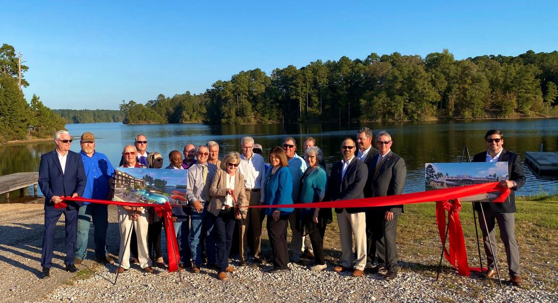 Senator Hyde-Smith participates in a ribbon cutting ceremony to celebrate the transfer of 150-acres at Okhissa Lake in the Homochitto National Forest in Franklin County for a rural economic development project. (Oct. 22, 2021)