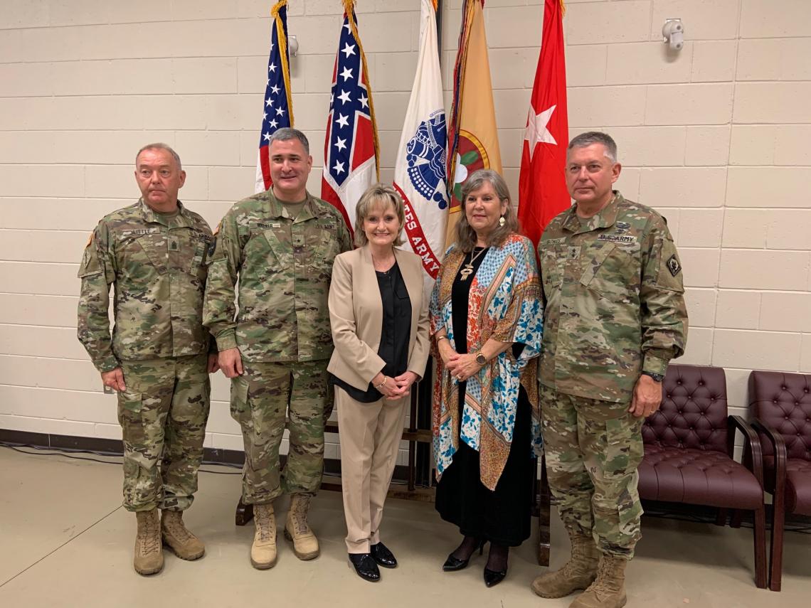 Senator Hyde-Smith attends the Uncasing Ceremony for the 184th Expeditionary Sustainment Command in Monticello. (Dec. 7, 2019)