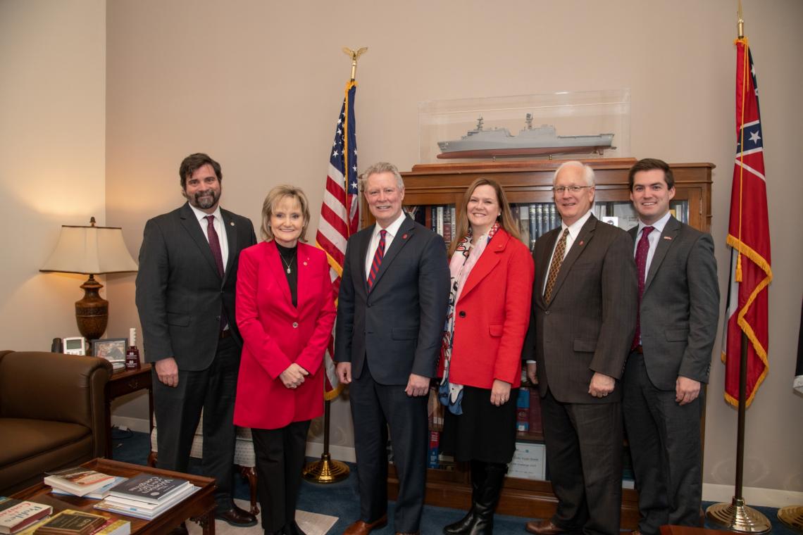 Senator Hyde-Smith meets with Ole Miss representatives, including Dr. Glenn Boyse, the new University of Mississippi chancellor. (Dec. 12, 2019)