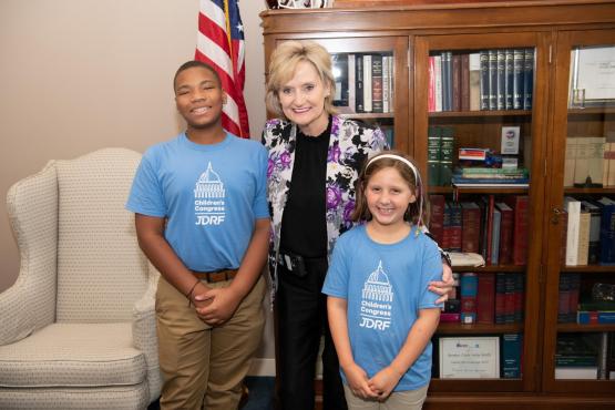 Senator Hyde-Smith with Juvenile Diabetes Research Foundation, Mississippi Children’s Congressional Delegates. (July 10, 2019)