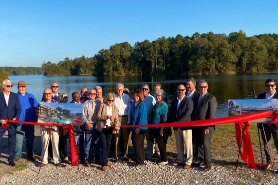 Senator Hyde-Smith participates in a ribbon cutting ceremony to celebrate the transfer of 150-acres at Okhissa Lake in the Homochitto National Forest in Franklin County for a rural economic development project. (Oct. 22, 2021)