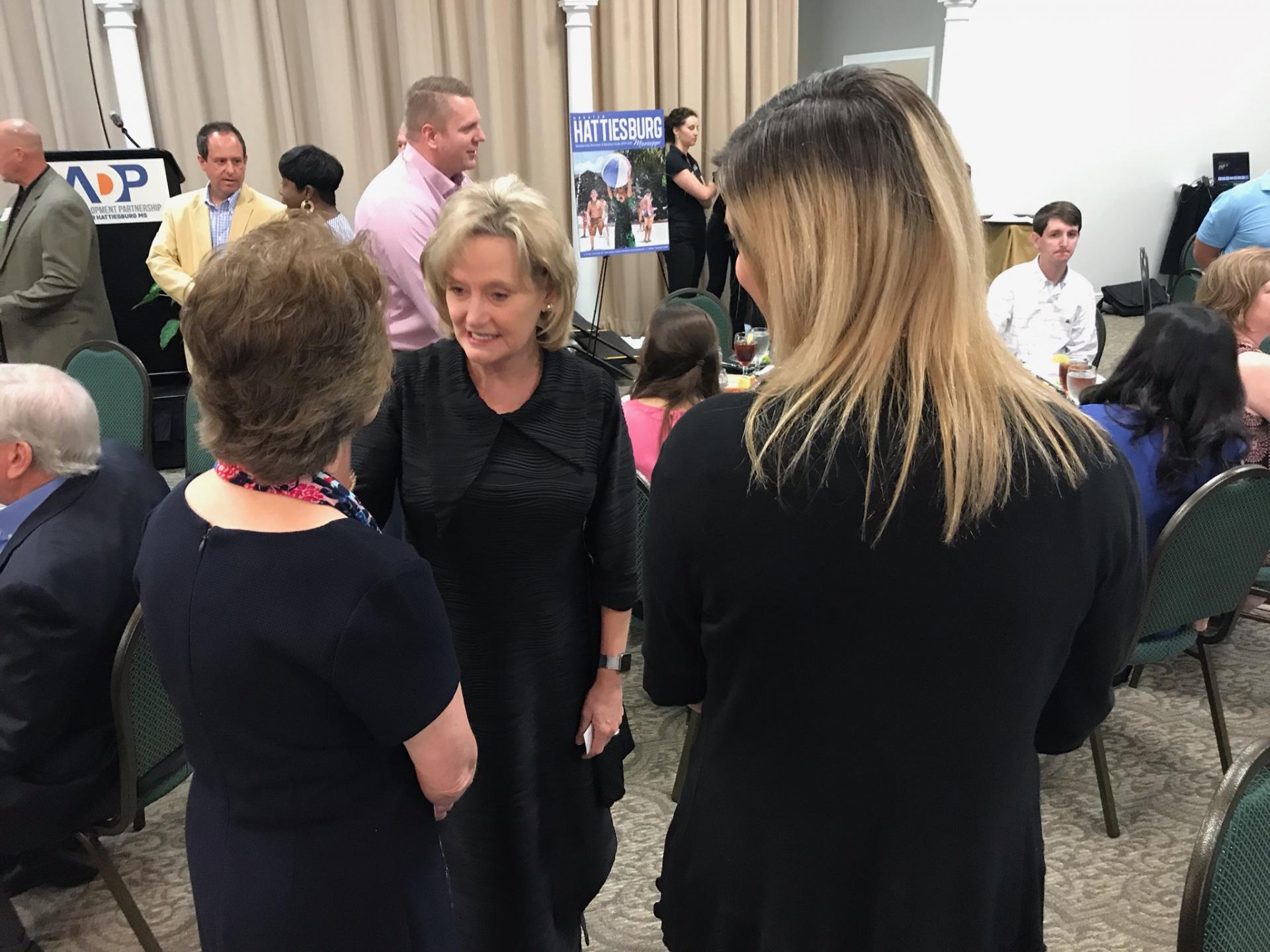 Senator Hyde-Smith speaks at an Area Development Partnership luncheon in Hattiesburg. (July 12, 2019)