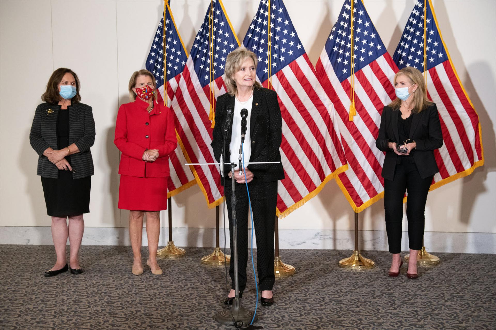 Senator Hyde-Smith speaks at a news conference regarding Amy Coney Barrett’s nomination to serve on the U.S. Supreme Court. (Sept. 30, 2020)